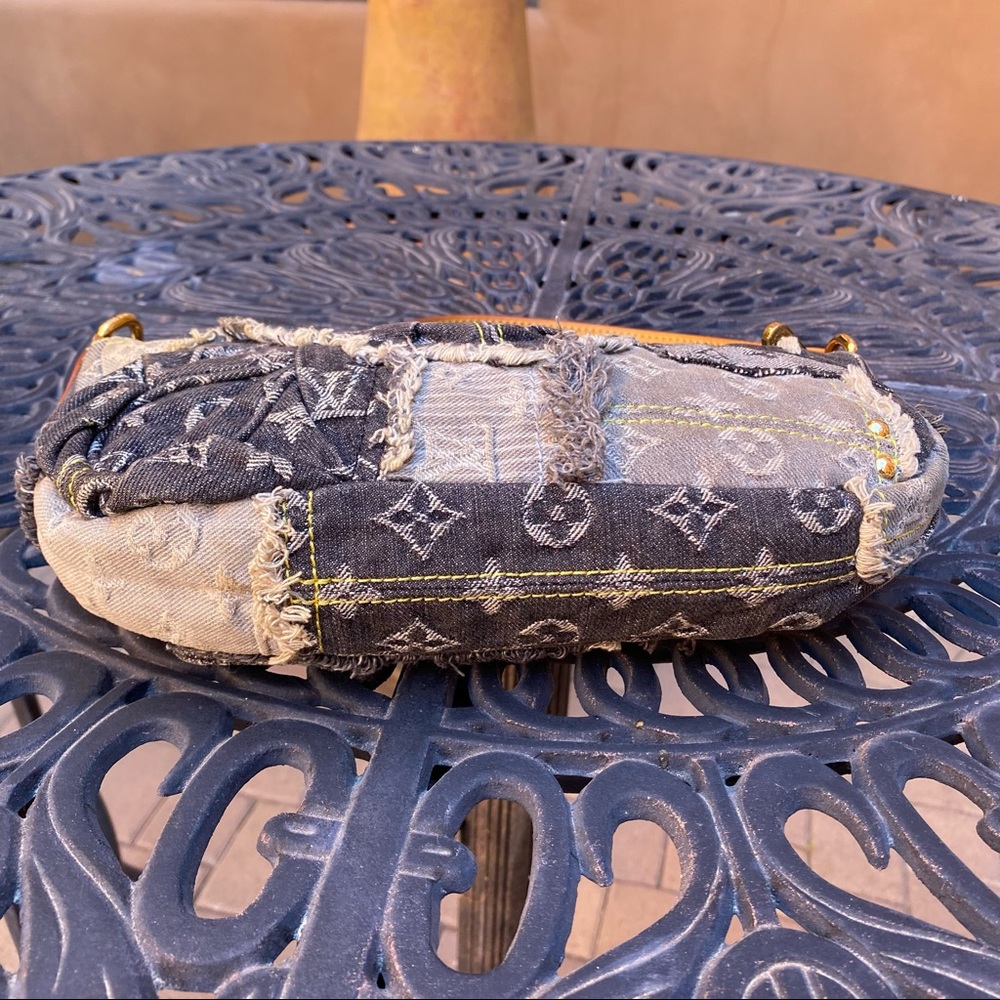 SOLD Louis Vuitton Denim Patchwork Pouchy Shoulder Bag - Picture 12 of 15